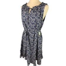 Medium Vince Camuto New Zen Bloom Sleeveless Belted Dress Lined