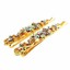 Lot De 2 épingles à Cheveux Fleur Strass – Rose, Jaune, Noir – Femme – Neuf
