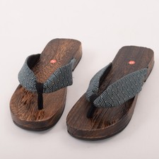 Men's Japanese Seawave Geta Clogs Flip Wooden Flops Thong Sandals Slippers Shoes