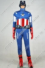 The Avengers Captain America Steve Rogers Uniform Cosplay Costume Full Set Cool