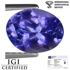 1.99 Ct IGI Certified AA Natural D Block Tanzanite Blue Violet Color Oval Cut — photo 1