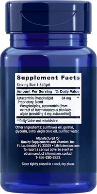 Extensión de vida de astaxantina con fosfolípidos - 3x30 geles Foto 2 de 2