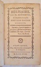Jean Francois Marmontel Belisaire 1771 Roman Historique Censure Philosophie