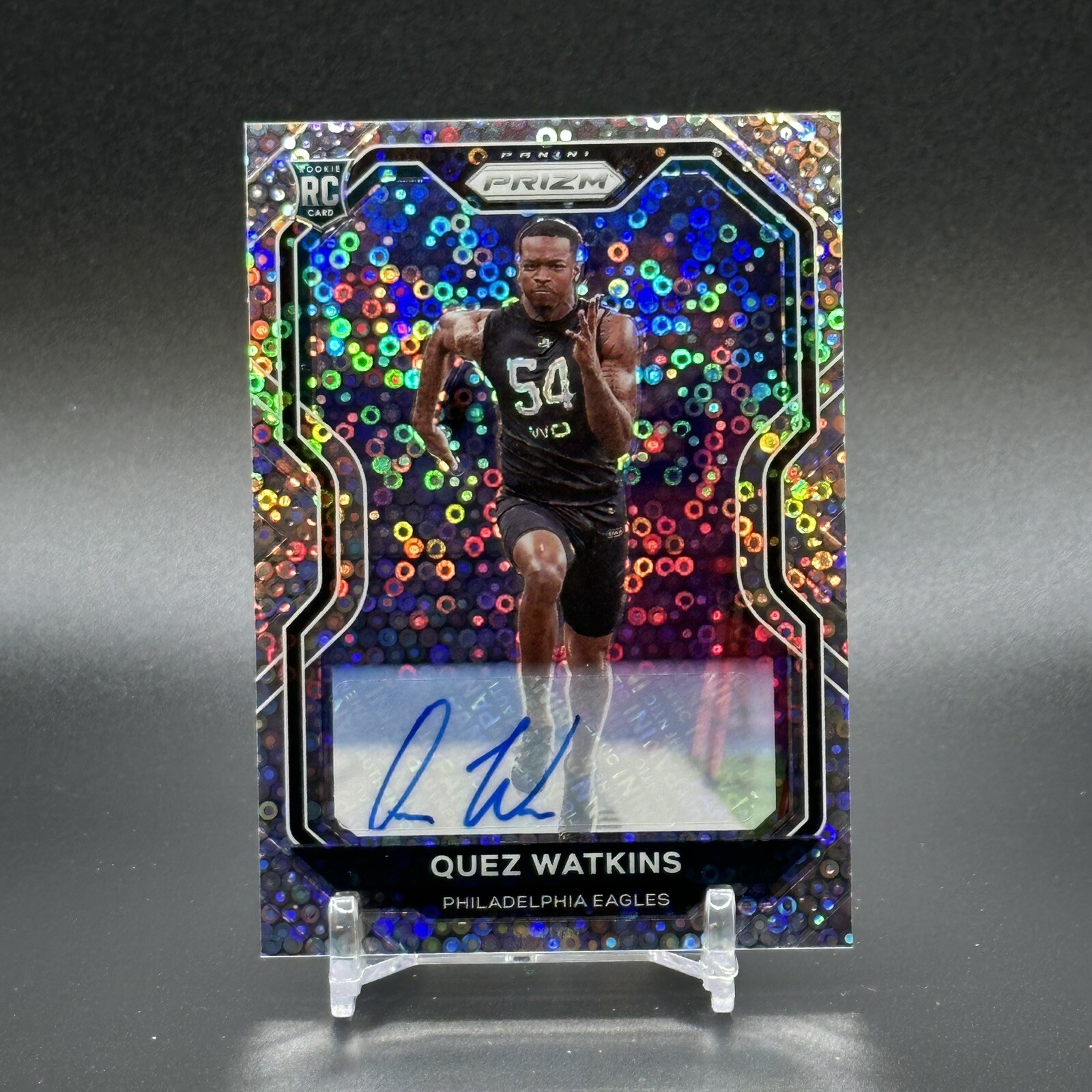 2020 Panini Prizm Rookie No Huddle Prizm Auto Quez Watkins #344 Rookie Auto RC