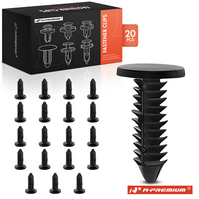 A-Premium 20Pcs 5.56 mm Nylon Black Trim Panel Clips Single Head for Chrysler