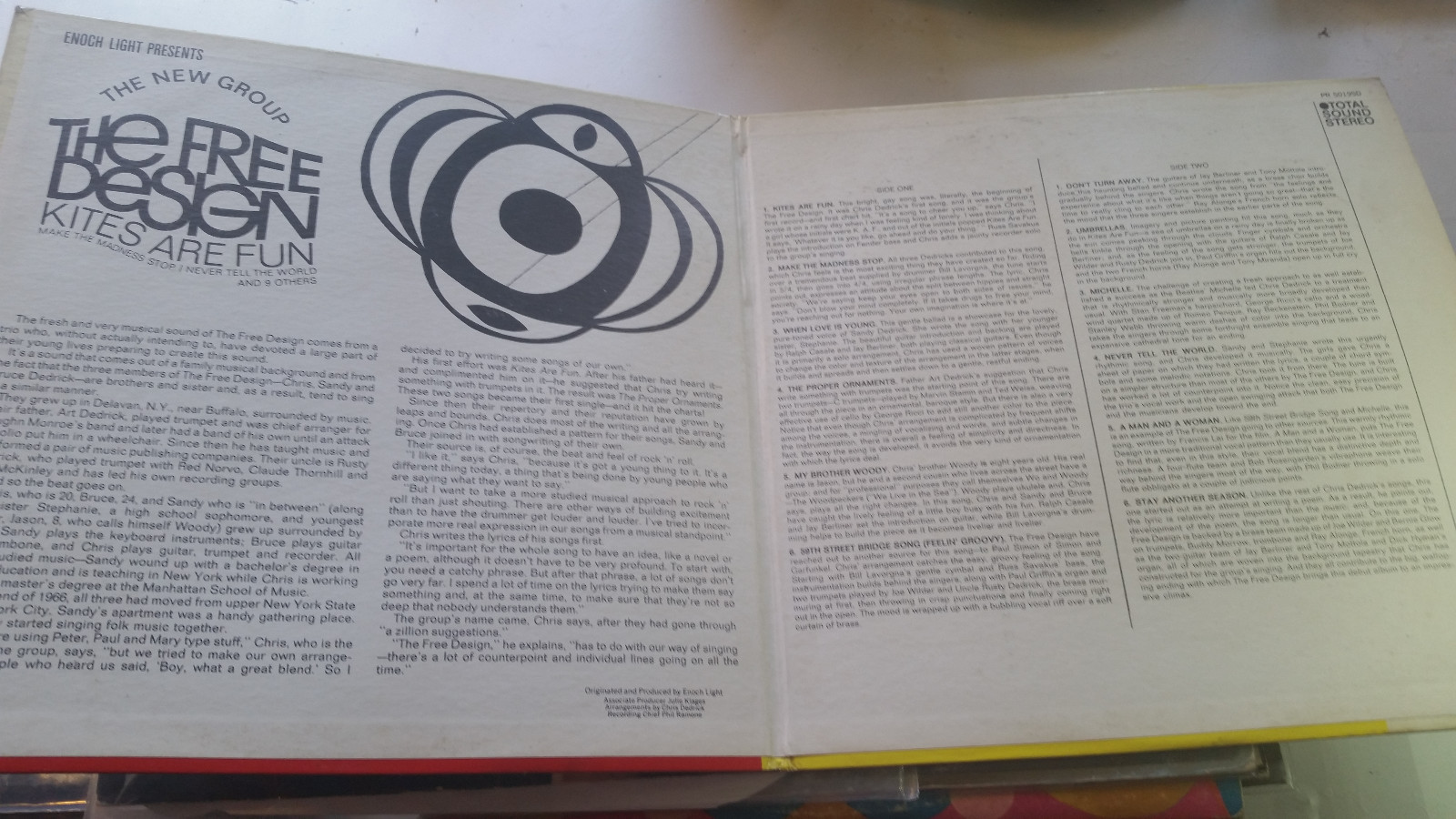 The Free Design KITES ARE FUN 1967 lp Project 3 PR 5019SD gatefold