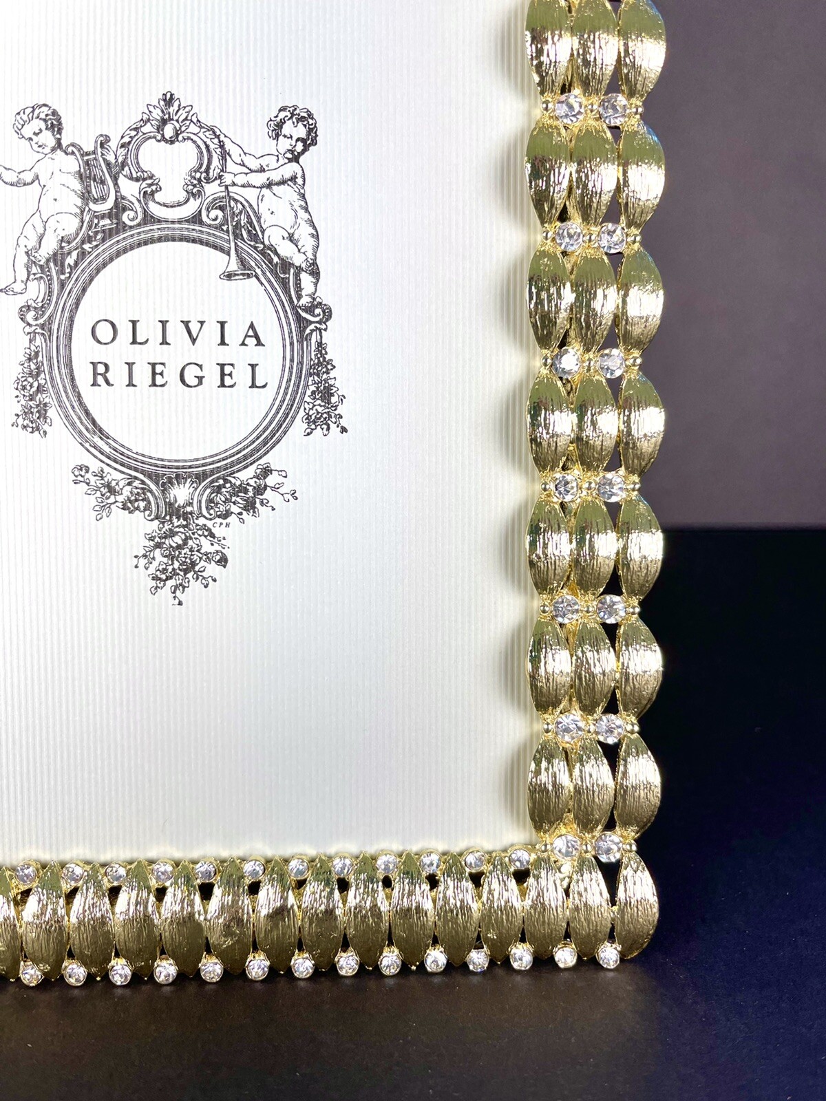 Olivia Riegel Crystal "Gold Darby" 5x7 Photo Frame New in Box eBay