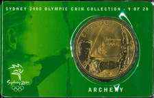 2000 Australia Mint $5 Bronze Coin Archery - Sydney Olympics Commemorative issue