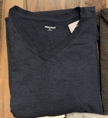 rough dress long sleeve ROUGH DRESS Pima Cotton Blend Crew Neck Long Sleeves Black T-shirt - Large