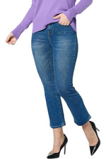 DG2 by Diane Gilman Embellished Flare Crop Jean Midtone