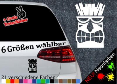 Fun Sticker Tiki Mann -6 Größen- Hawaii Surfen Honolulu Wellen Voodoo Zauber JDM