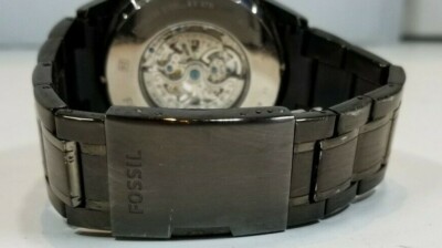 FOSSIL 機械式腕時計　FLYNN BQ2384 48mm Flynn Automatic Gunmetal Stainless Steel Watch - BQ2384