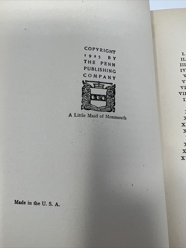 A Little Maid of Monmouth Alice Turner Curtis c1925 with Dust Jacket - Picture 12 of 24