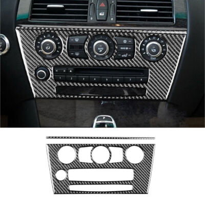 Carbon Fiber Climate Console Cover Trim For BMW 6 Series E63 E64 2008-2010
