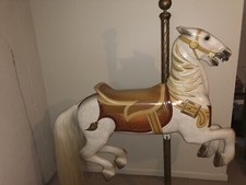 antique wooden carousel horse