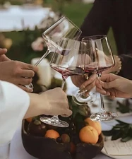 Physkoa Wine Glasses Set 6-15oz-LeadFree White Wine Glasses with Long Stem