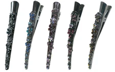 Set of 3 Crystal Alligator Duckbill Hair clips Beak Clips Hair Bun   YY86110-1-3