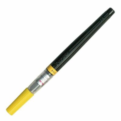 NEW Pentel Arts Color Brush Pen YELLOW, GFL-105 Nylon Tip Calligraphy Refillable