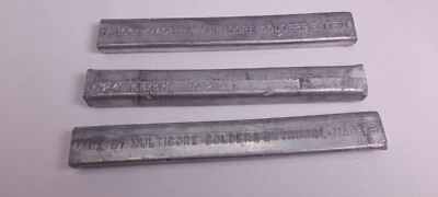 MULTICORE SOLDERS - Solder  lead  Bars   3pcs     63/37
