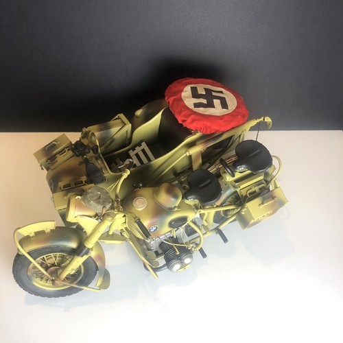 German Military Motorcycle BMW R75w/Sidecar WWll Military Model Series 1:9 Scale - Picture 5 of 8