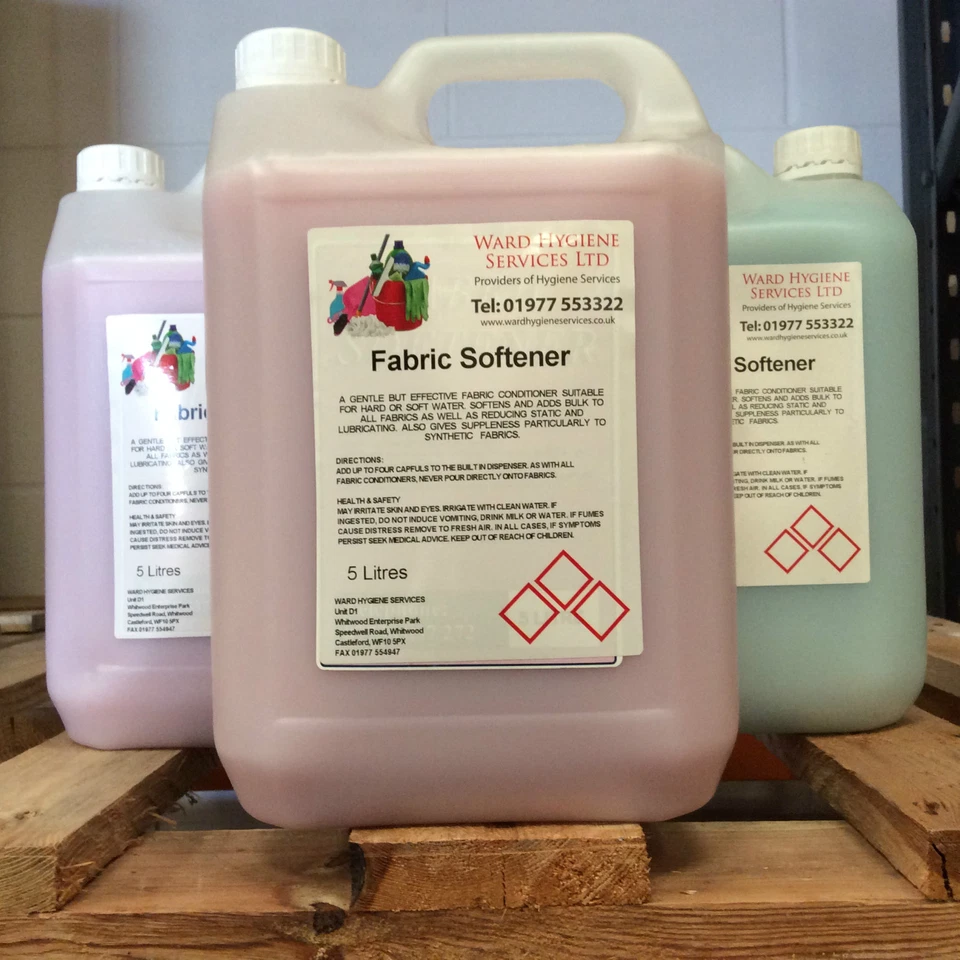WARD HYGIENE SERVICES LTD 2 x 5 Litre Fabric Softener Liquid Conditioner Detergent 5L For Washing Machine