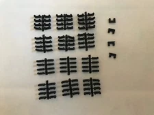 Aurora TJet Slot CarTrack Connectors, Locks - 100 Black, Nylon.