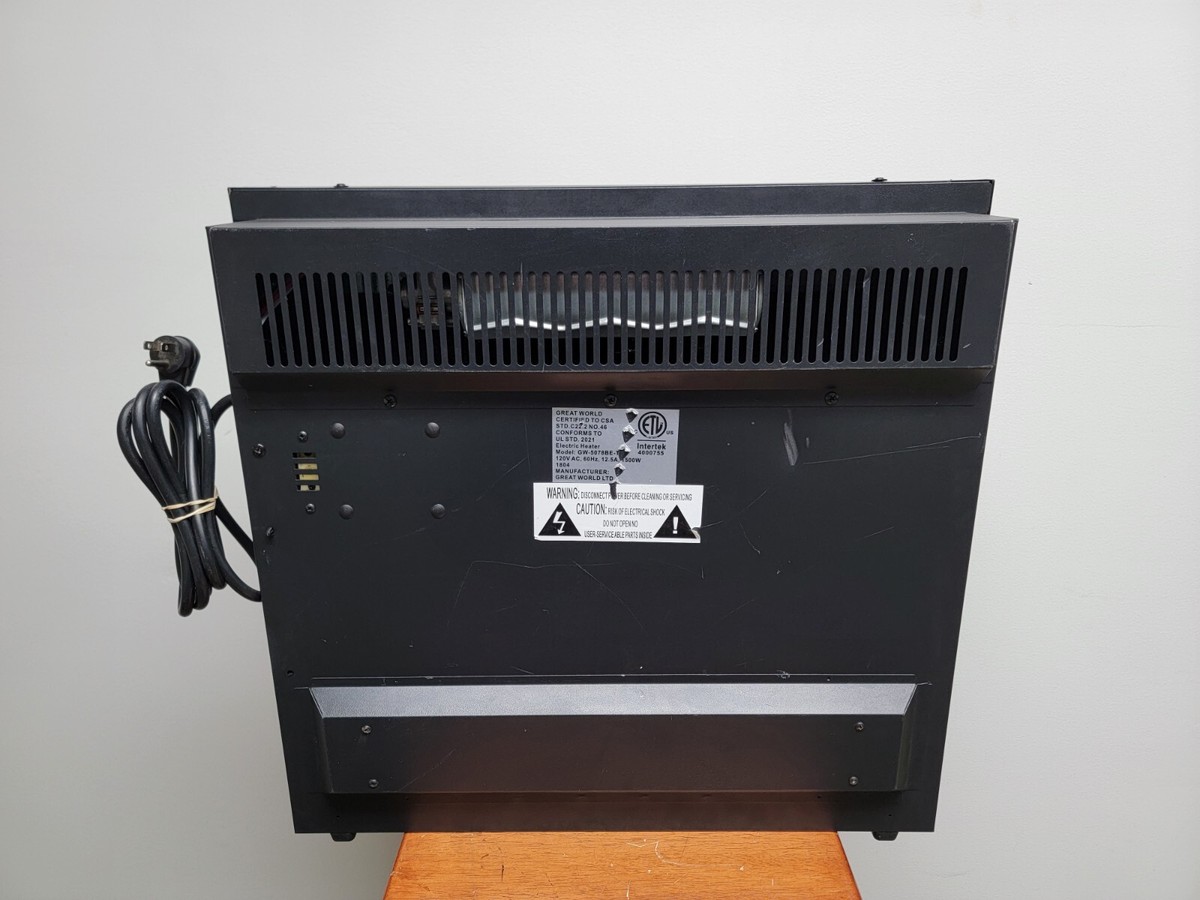 Great World Electric Indoor 1500W Fireplace Heater GW-5078BE b-x | eBay