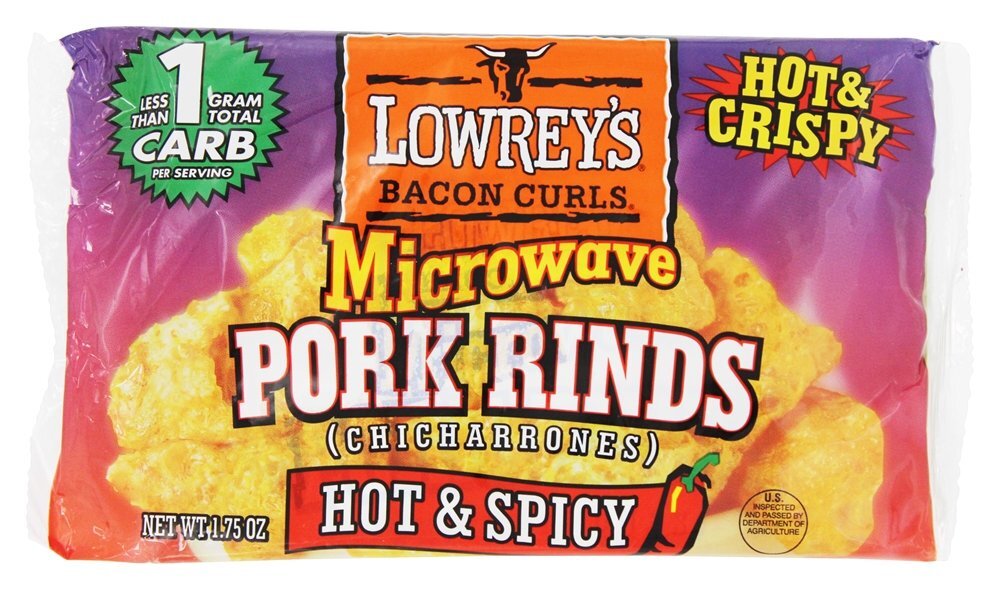 Lowrey'S Bacon Curls Microwave Pork Rinds (Chicharrones), Original, 1.