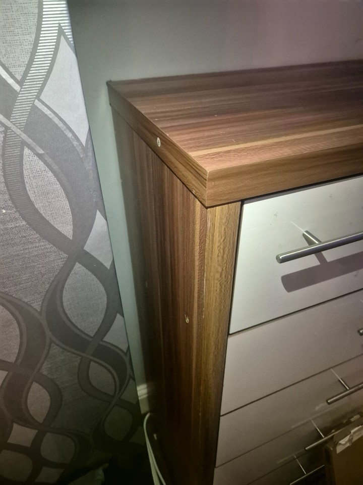 chest of drawers high gloss x6 drawers eBay