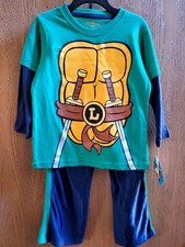 NWT Size 24M or 2T Teenage Mutant Ninja Turtles Leonardo 2pc outfit costume TMNT