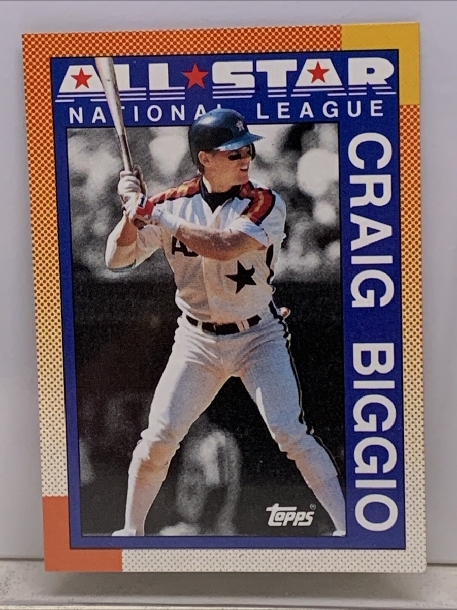 1990 Topps CRAIG BIGGIO ALL STAR baseball card #404. HOUSTON
