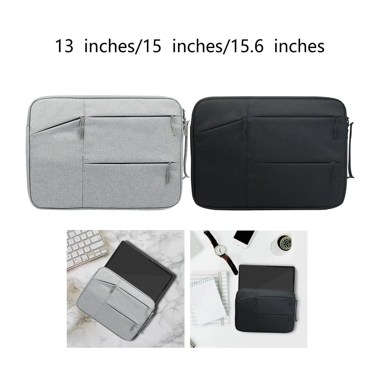 Laptop Sleeve Tas Meerdere Zakken Handige Waterdichte Slanke