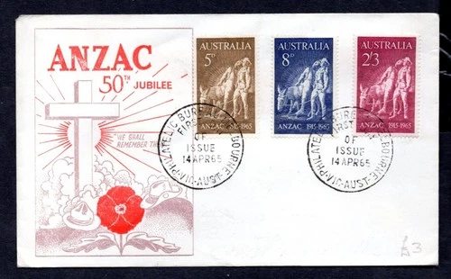 Australia - 1965 Anzac 50th Jubilee First Day Cover