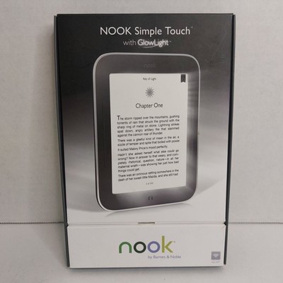 Barnes & Noble Nook Simple Touch GlowLight BNRV350 Boxed Tested Complete
