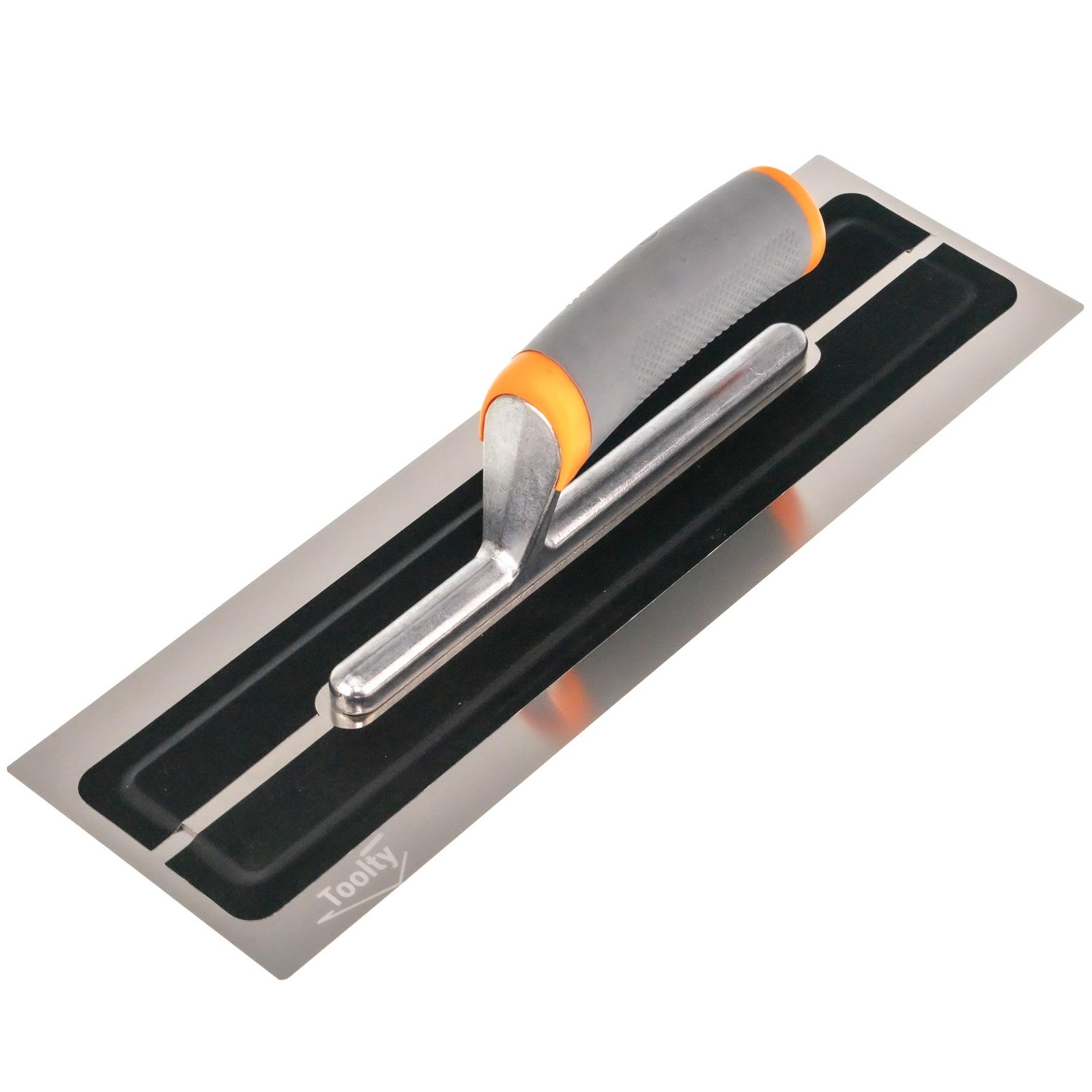 Flexible Plastering Finishing Trowel Stainless Steel Soft Grip Handle 14"" Toolty