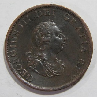 GREAT BRITAIN 1 PENNY 1799 KING GEROGE III WORLD COIN 🌈⭐🌈