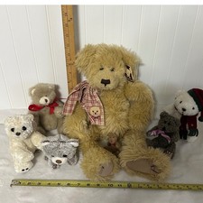Bearland Aurora Plush Teddy Bear Lot Excellent 7pc Set Collectable Cottagecore
