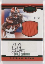 2016 Panini Plates & Patches Rookie Green 9/25 Corey Coleman #24 Patch Auto 5w7