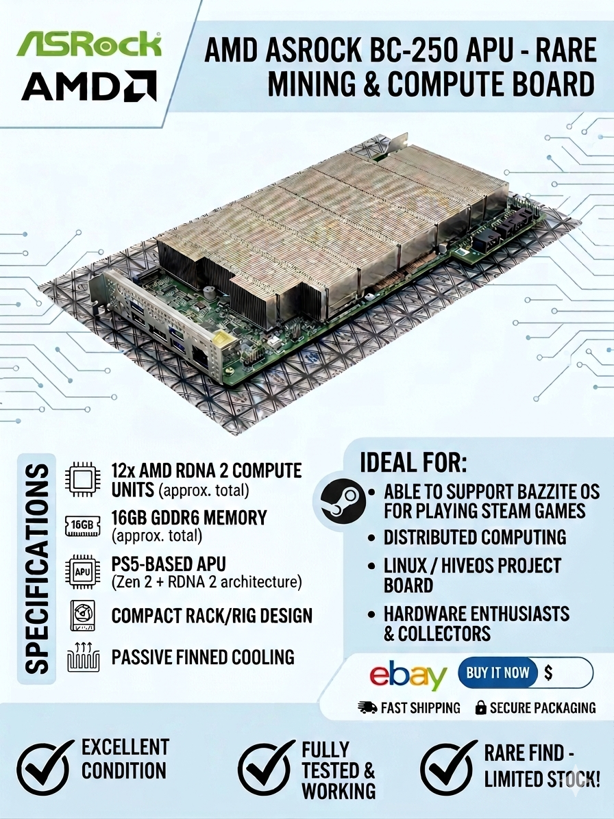 ASRock AMD BC-250 Build your own Steam Machine! Bazzite OS | eBay