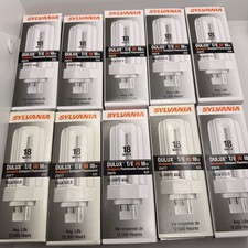 Box Of 10 Sylvania Dulux T/E IN 18W CFL Bulb 4-Pin GX24q-2 Amalgam 20876 20877