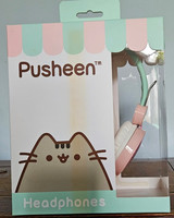 Pusheen The Cat  Pink & Green Headphones In Display Box Brand New ThumbsUp!