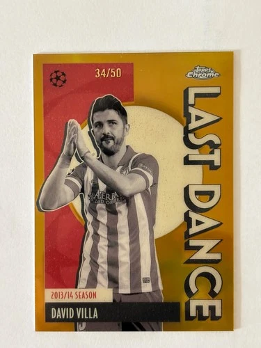 2025-26 Topps Chrome UCC David VILLA "Last Dance" GOLD Refractor 34/50