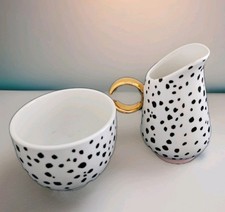 Eleanor Bowmer New Bone China Dalmation Milk Jug & Sugar