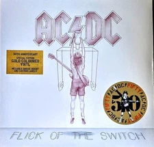AC/DC FLICK OF THE SWITCH - GOLD COLORED VINYL LP " NEW, SEALED "