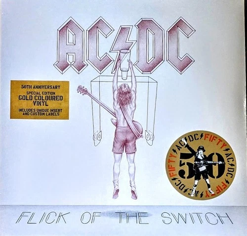 AC/DC FLICK OF THE SWITCH - GOLD COLORED VINYL LP " NEW, SEALED "