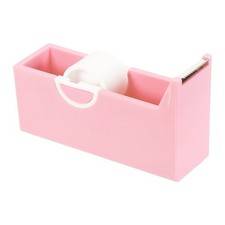 1 Pack Tape Dispenser Desk Desktop Tape Dispenser Cutter Holder Pink