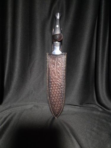 High Quality High Polished Knife With Leather Sheath