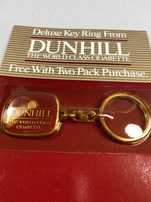 Dunhill Deluxe Key Ring Keychain NEW in plastic package cigarette 