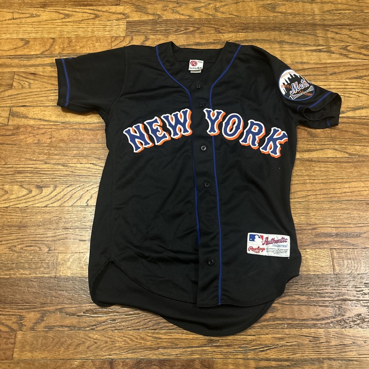VTG 90s New York Mets Baseball Jersey Men's Size 40 Rawlings