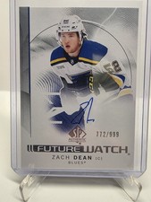 2024-25 Zach Dean UD SPA SP Authentic FWA Future Watch Auto Rookie RC /999 Blues